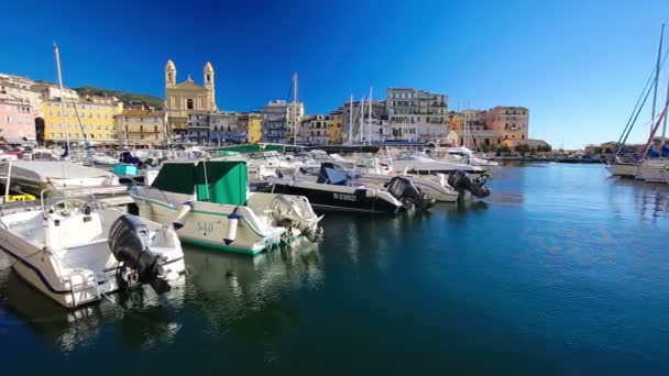 Gamla stan i Bastia, Frankrike — Stockvideo