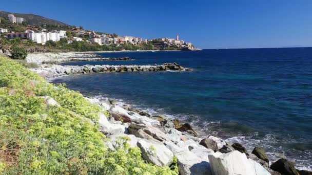 Bastia old city center, Corsica — Stock Video