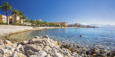 Ajaccio eski şehir merkezi, Corsica, Fransa, Avrupa