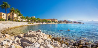 Ajaccio eski şehir merkezi, Corsica, Fransa, Avrupa