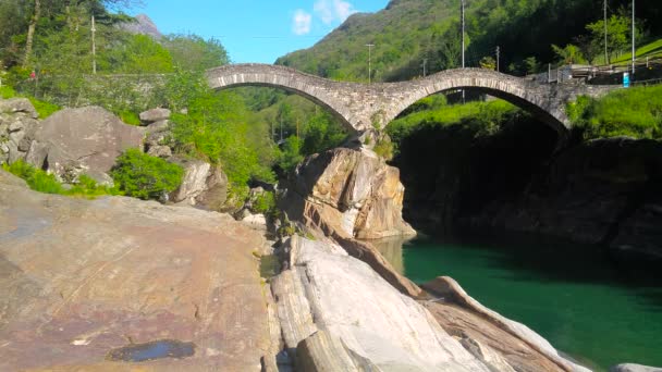 庞特 dei salti 桥 — 图库视频影像