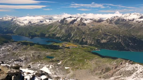 Fantastisk utsikt över Silsersee — Stockvideo