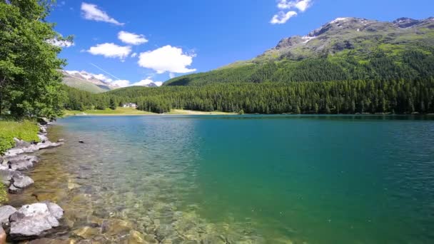 Lej da Staz near Sankt Moritz — Stok video