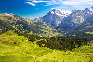 Grindelwald Mannlichen dan Panorama görünüm 