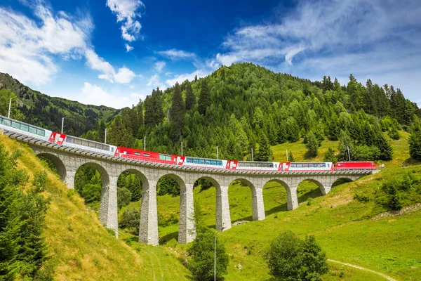 Ponte de viaduto landwasser — Fotografia de Stock