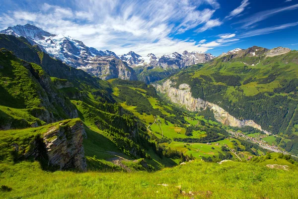 View of Grindelwald from Mannlichen — Stock Photo, Image