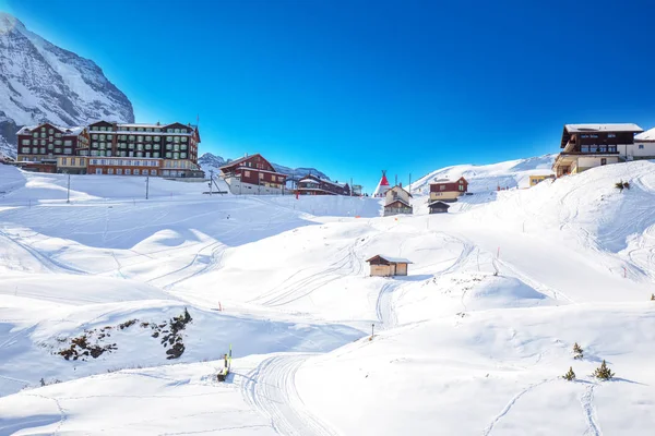 Kleine Scheidegg in Jungfrau ski resort — Stock Photo, Image