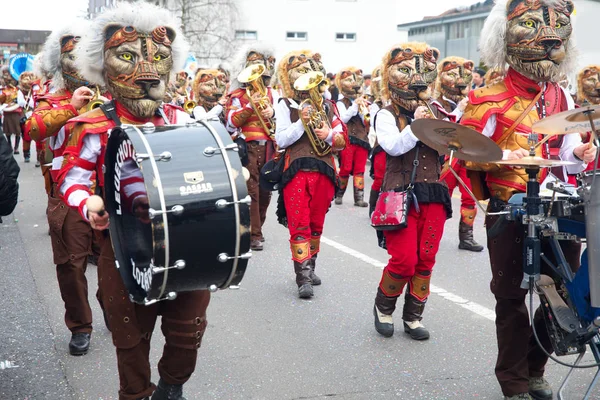 Hagyományos karneváli felvonulás, Luzern — Stock Fotó