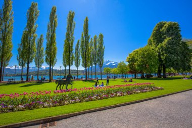 Lucerne mesire Pilatus Dağı ve Dört kanton Gölü, İsviçre, Europe