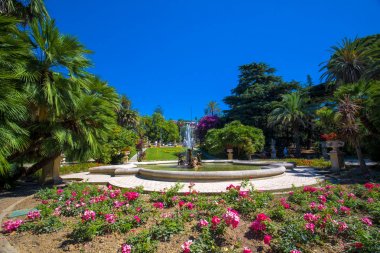 Sanremo mesire Bahçe, Akdeniz kıyısında, İtalyan Rivierası ile