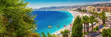 Beach promenade de Nice şehir merkezi