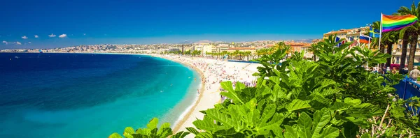 Passeio de praia no centro da cidade de Nice — Fotografia de Stock