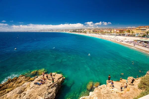 Paseo marítimo en el centro de Niza — Foto de Stock