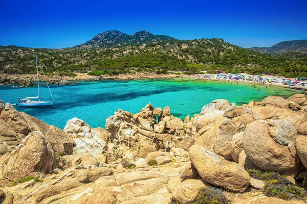 Cala Cipolla, Chia海滩 — 图库照片