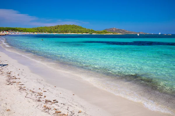 Impostu Beach Med Isola Travolara Bakgrunden Sardinien Italien Europa — Stockfoto