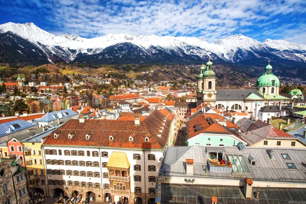 Panorama Innsbruck Med Tyrolian Alper Tirol Østerrike Europa – stockfoto