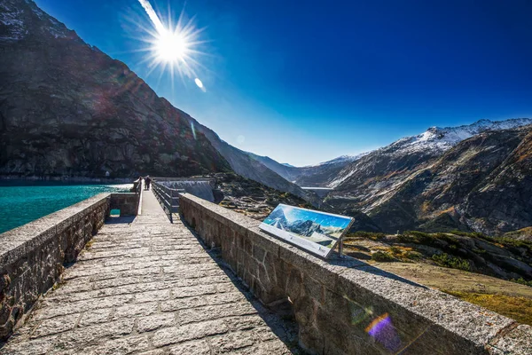 Gelmermeer Bij Grimselpass Zwitserse Alpen Gelmersee Zwitserland — Stockfoto