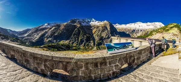 Gelmer Lake Nära Grimselpass Schweiziska Alperna Gelmersee Schweiz — Stockfoto