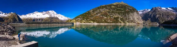 Lac Gelmer Près Grimselpass Dans Les Alpes Suisses Gelmersee Suisse — Photo