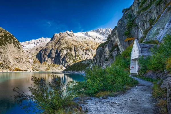 Lago Gelmer Cerca Del Grimselpass Los Alpes Suizos Gelmersee Suiza — Foto de Stock