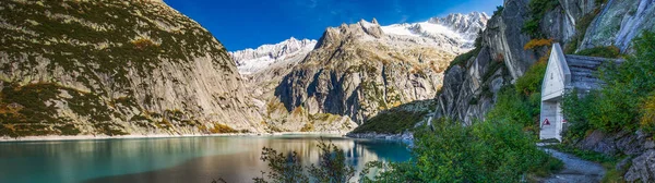 Lago Gelmer Vicino Passo Del Grimselpass Nelle Alpi Svizzere Gelmersee — Foto Stock