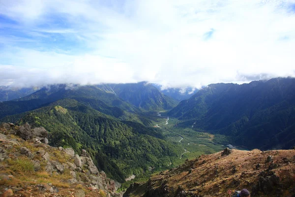 Puncak Gunung Yakedake, Alpen Utara, Nagano, Jepang — Stok Foto