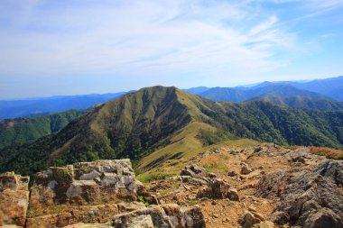 Mt.tsurugi, ikinci en yüksek dağı Güney Japonya