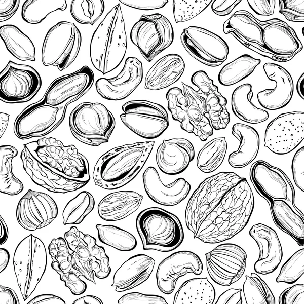 Nuts seamless  pattern. Royalty Free Stock Vectors