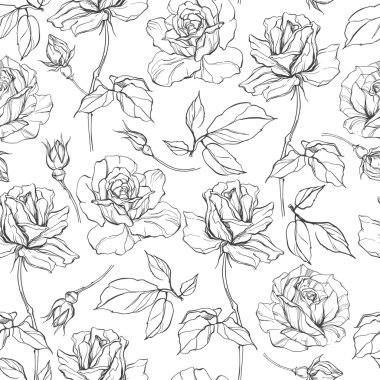 Güllerle kusursuz desen