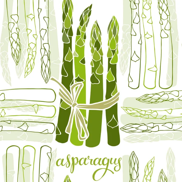 Asperges motif sans couture — Image vectorielle