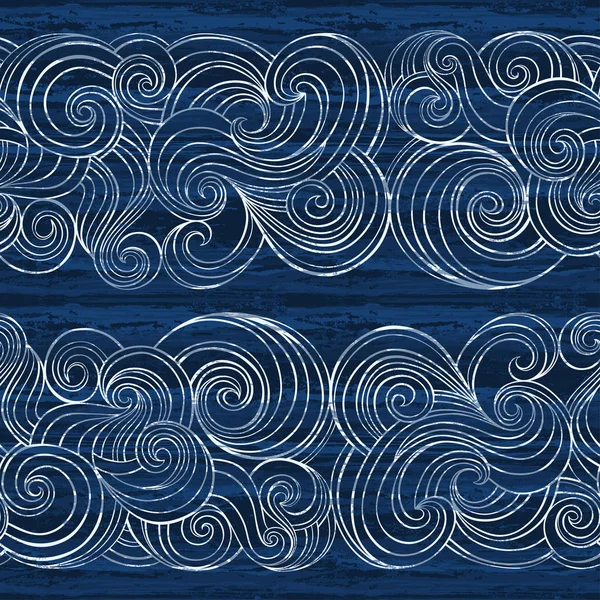 Бесшовный рисунок с волнами — стоковый вектор