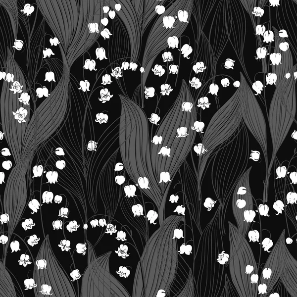 Varrat nélküli mintát a gyöngyvirág — Stock Vector