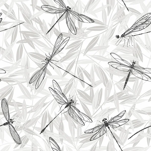 Dragonflies e galhos fundo . — Vetor de Stock