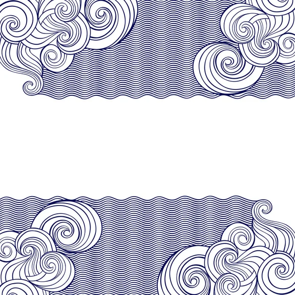 Beyaz arka plan üzerinde dalgaların