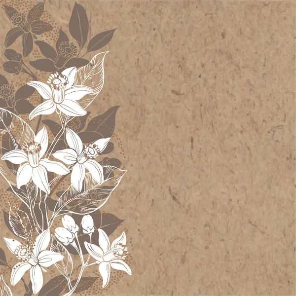 Fondo floral con neroli — Archivo Imágenes Vectoriales