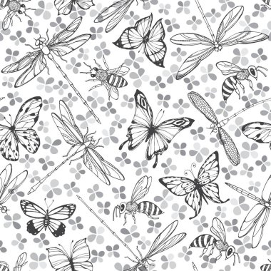 Uçan böcekler seamless modeli