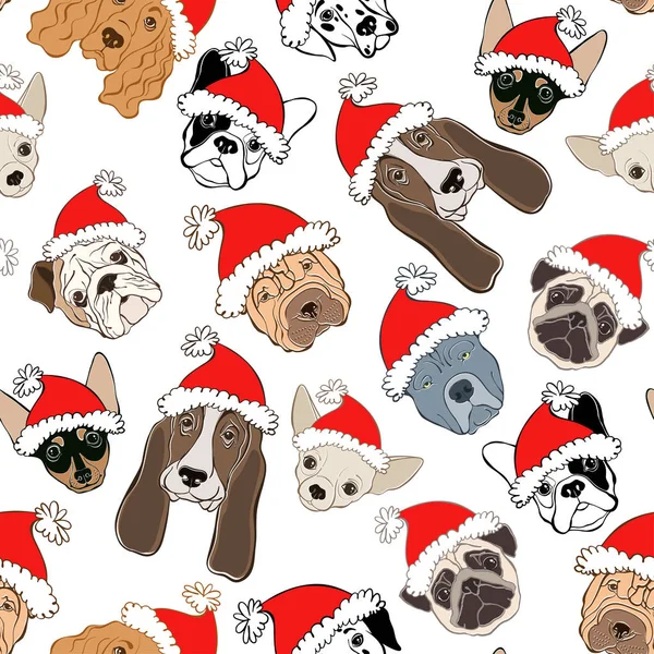 Noel Baba'nın şapkalı dogâ €™ s yüz desenle 