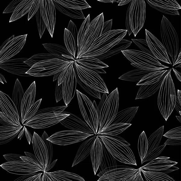 Sömlöst mönster med blad — Stock vektor