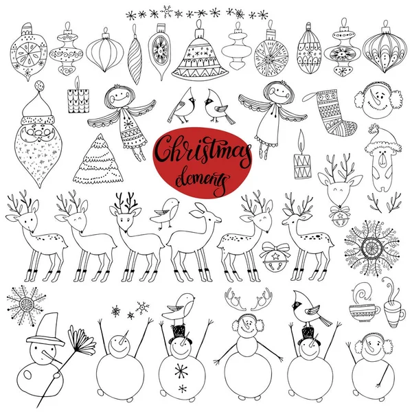 Decoración de Navidad sobre papel blanco — Archivo Imágenes Vectoriales