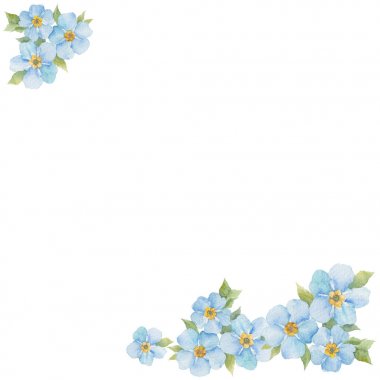 suluboya mavi çiçekler