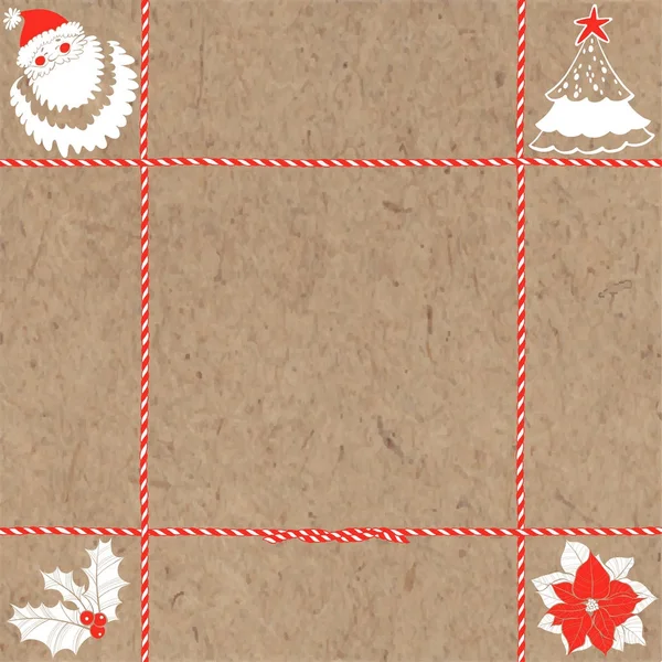 クリスマス ツリーとお祝いカード — ストックベクタ