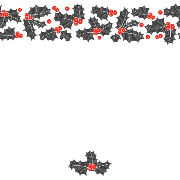 Святковий візерунок з Холлі — стоковий вектор