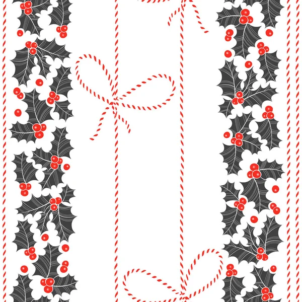 ホリーとのシームレスなパターン — ストックベクタ