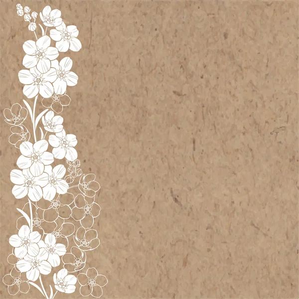 Fond Floral Avec Des Oubliettes Illustration Vectorielle Sur Papier Grunge — Image vectorielle