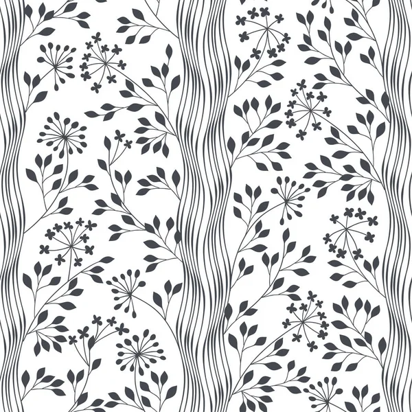 Blossoming Trees Seamless Vector Pattern — Stock Vector