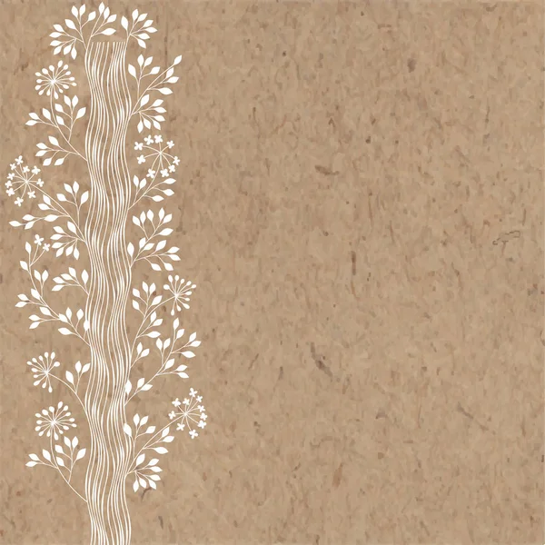 Fond Floral Avec Arbre Endroit Pour Texte Illustration Vectorielle — Image vectorielle