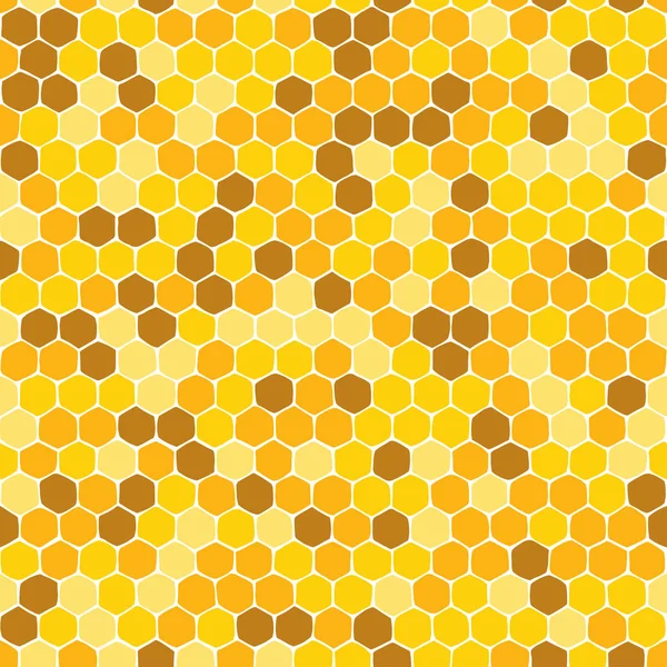 Panal Abeja Patrón Sin Costuras Ilustración Vectorial Dibujada Mano Amarillo — Vector de stock