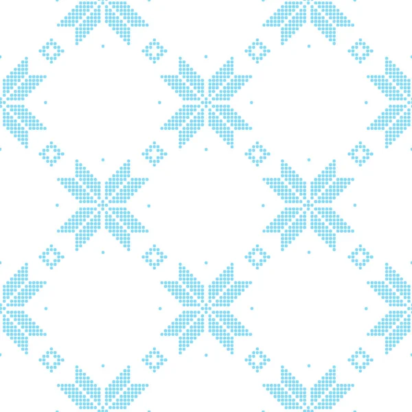 Abstraktes Winterdekor Auf Weißem Hintergrund Nahtloses Vektormuster Mit Geometrischen Tupfen — Stockvektor