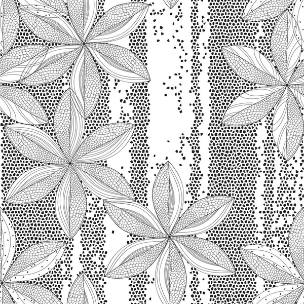 Природний Фон Чорно Білий Ніжні Абстрактні Квіти Тлі Текстури — стоковий вектор