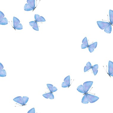 Kelebek arka planı. Suluboya çizimi.